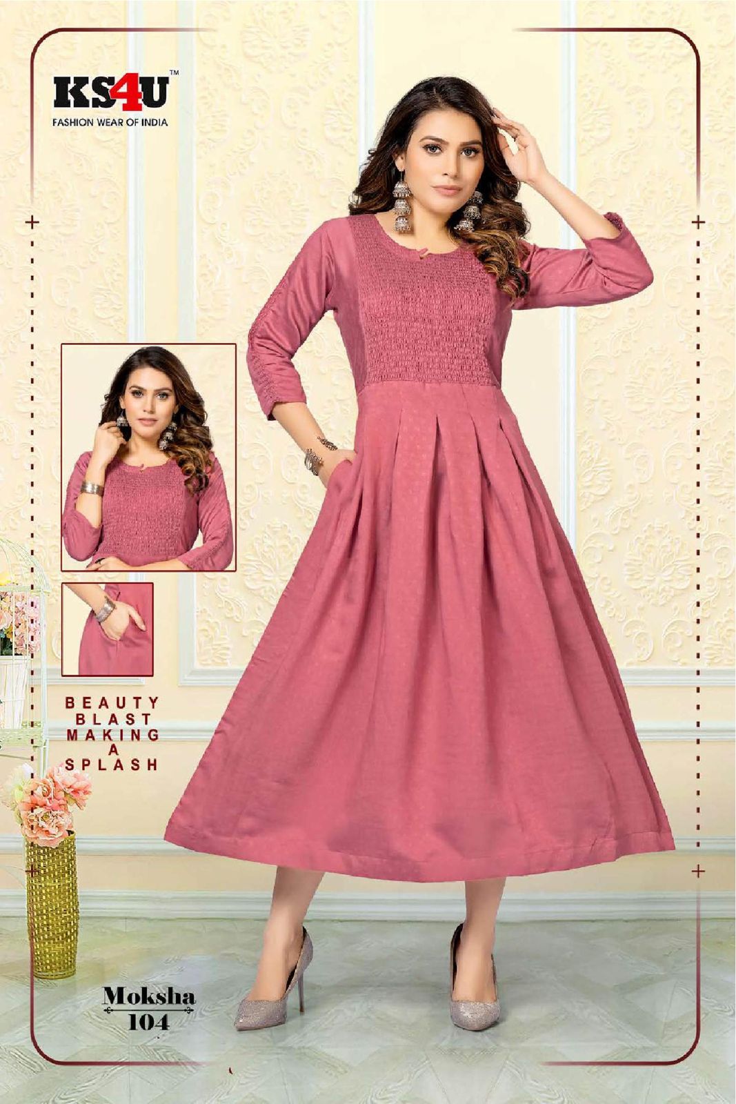 Ks4u Moksha V 1 Fancy Party Wear Wholesale Designer Kurtis
